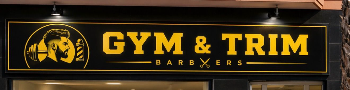 Gym & Trim Barbers sign